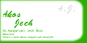 akos jech business card